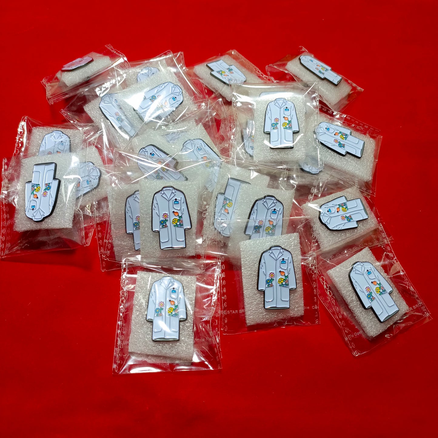 Lapel pins of White Coat