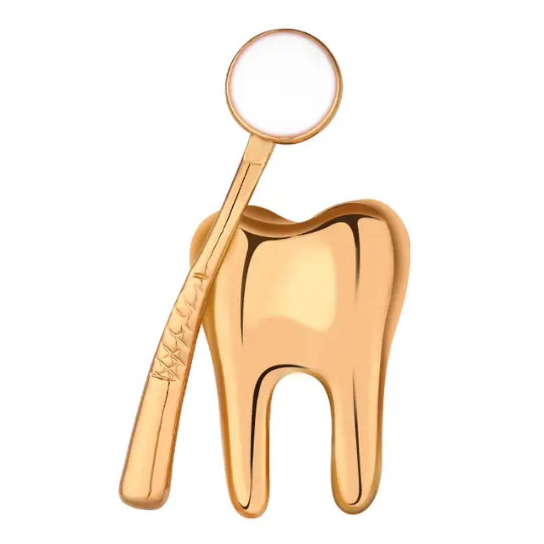Lapel pins of 3D Tooth with brush