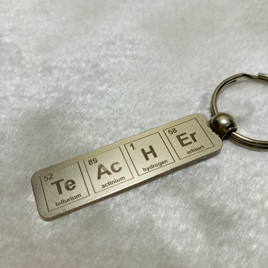 Keychain of atomic number "Teacher"