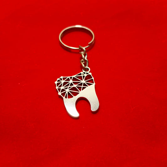 Keychain of Tooth with Diamond