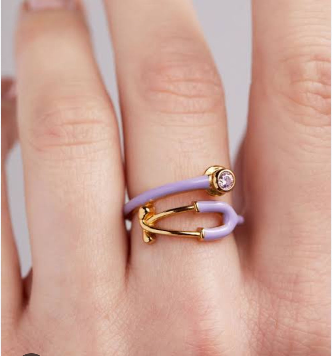 Stethoscope Shape Ring