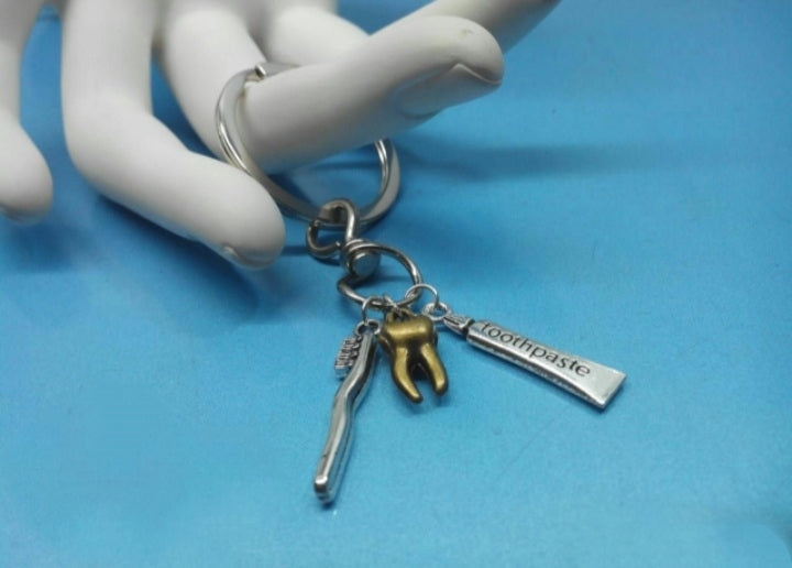 Keychain of dentistry miniatures
