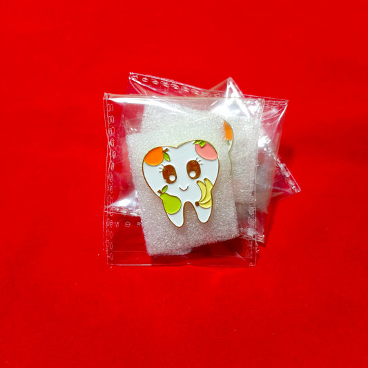 Lapel pins of Fruity Tooth Cartoon