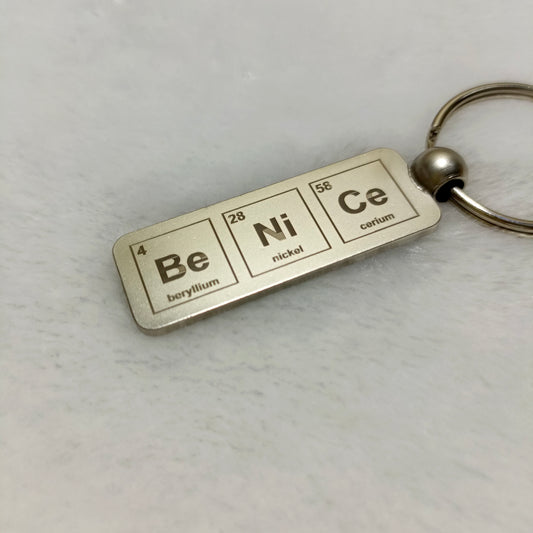 Keychain of atomic number "Be nice"
