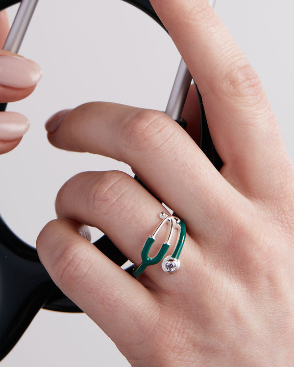 Stethoscope Ring Green