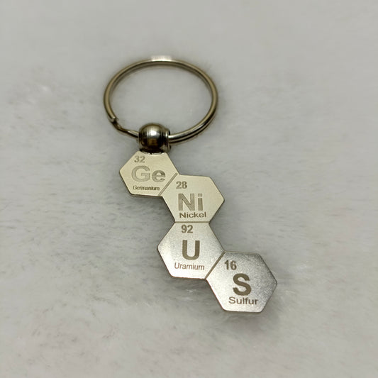 Keychain of atomic number "Genius"