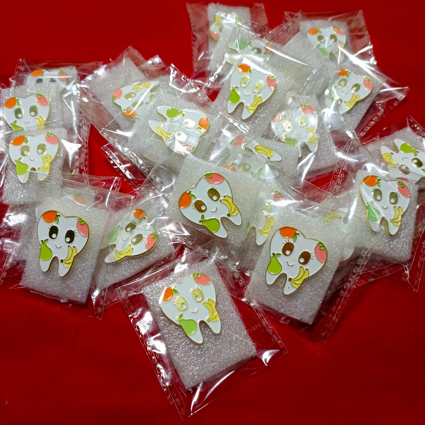 Lapel pins of Fruity Tooth Cartoon